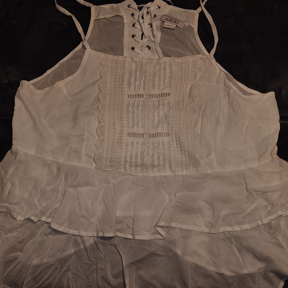 Ariat ruffle tank